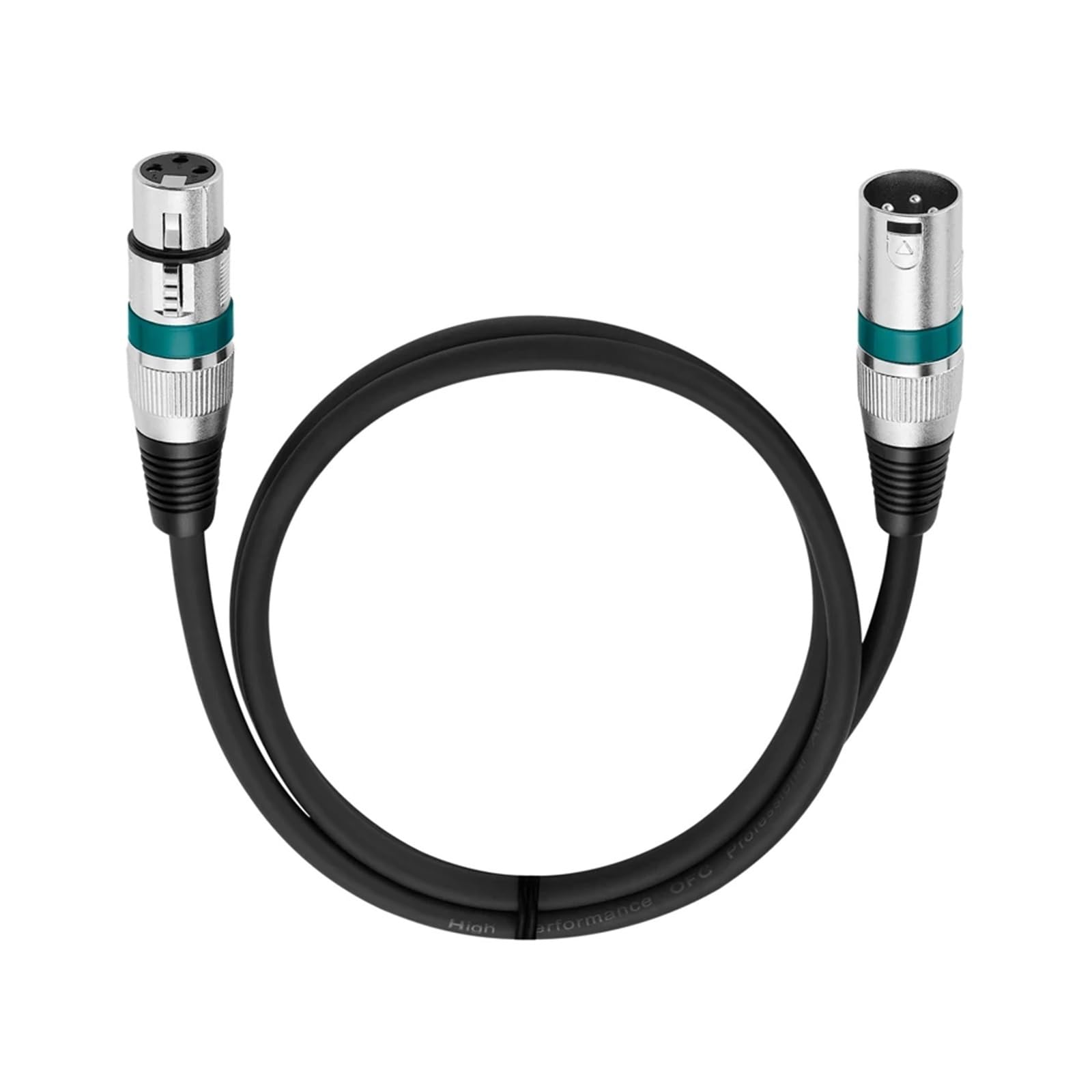 3-pinowy zbalansowany kabel XLR Ekranowany męsko-żeński kabel audio do miksera mikrofonu 1 m 1,8 m 3 m 5 m 10 m 15 m 20 m (zielony okrąg, 6 m)