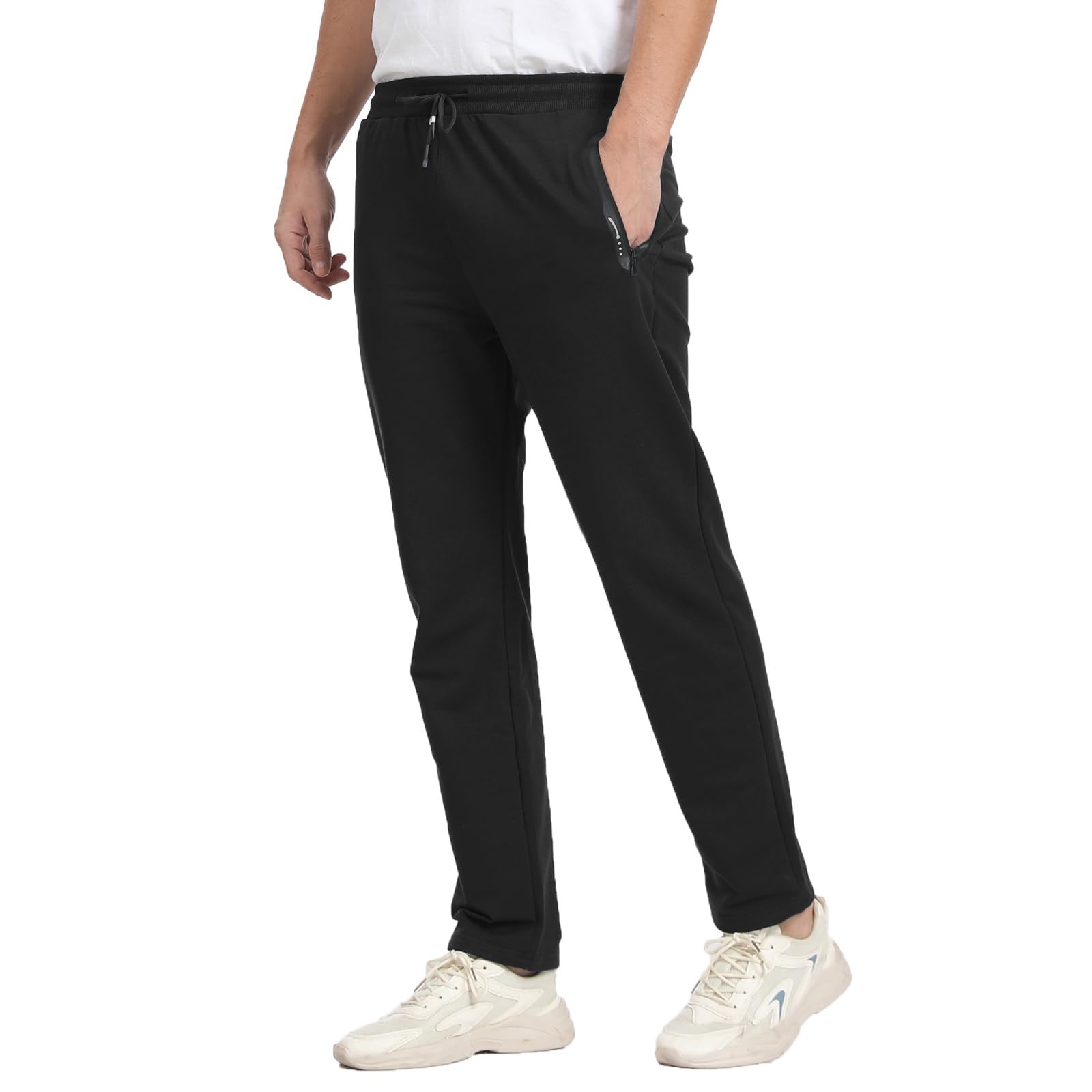 JustSun Pantaloni Tuta Uomo Sportivi Cotone Casual con Tasche Zip