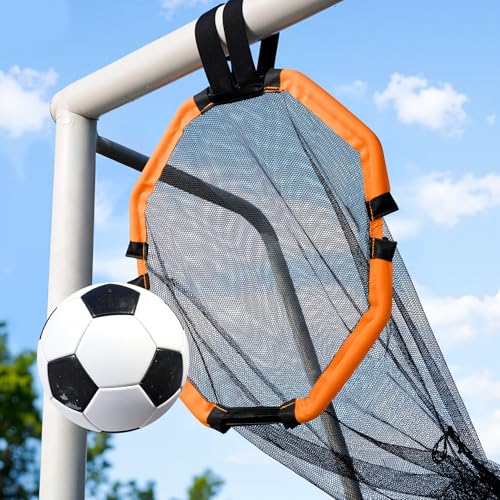 Dimples Excel 3 in 1 Soccer Goal Target Net Soccer Corner Target for Shooting Training (Orange)