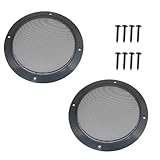 OZXNO 2 Pcs 3 Inch Metal Mesh Speaker Grills Covers Subwoofer Grill Protective Case with Mounting Screws for Home Audio Car Speaker (Black)