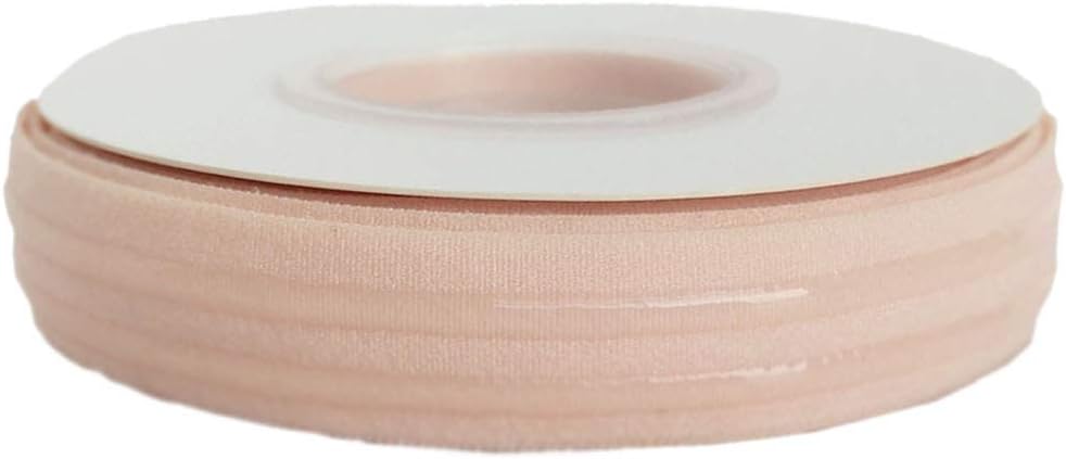 Available Variety of Colors 5/8'' Silicone Elastic Tape 5yards/roll (Petal Peach)
