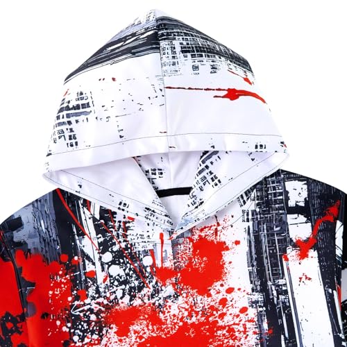 Image of Belovecol Boys Hoodies 3D Printed Hooded Sweatshirts with Pocket for 6-16Y | Pullover Hooded Style Pattern All-over Printed Long Sleeve Non-Fleece Soft Lightweight Tops for Kids