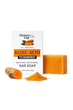 Kojic Acid & Turmeric Soap Bar for Dark Spot removal - Skin Lightening Soap with Vitamin C, Retinol, Shea Butter & Lemon Oil - for Face, Body, Underarms - SLS Free, for Oily & Dry Skin