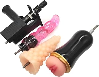 Bumps G Spot Dildos with Drill Spinning Connector Male Masturbator Electric Drill Adapter for Automatic Sex Thrusting DIY Drill Sex Machine Kit(A)