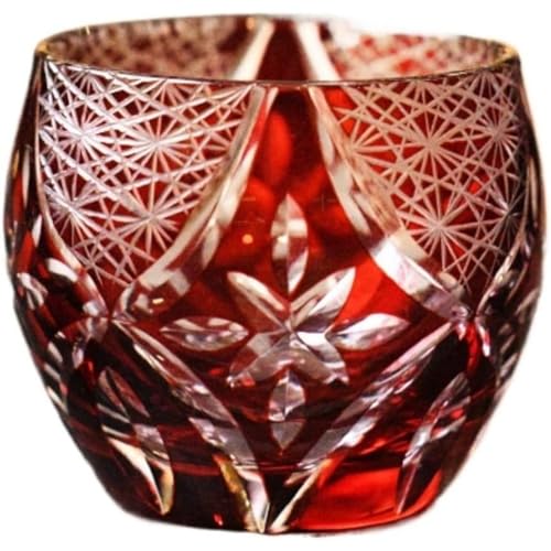 深い赤色のガラスボトル 琉球 深い赤色のガラスボトル琉球