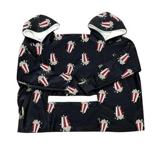 Joyincoser Pärchen-Hoodies passend Schlafanzug für Paare übergroßer Pyjama Einteiler Sweatshirts lustiger Zwei-Personen-Kapuzenpullover passend Paar-Geschenk