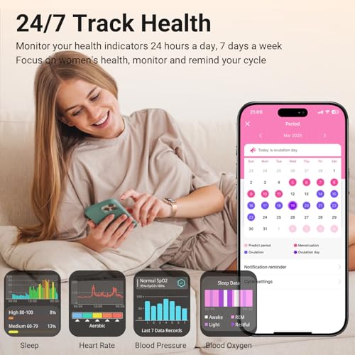 Image of Trendia Smart Watches for Women, 1.83'' HD Fitness Tracker with Answer /Make Calls, Heart Rate /Sleep /SpO2 Monitor, 120+ Sport Modes, IP68 Waterproof, Compatible iPhone /Android Gold