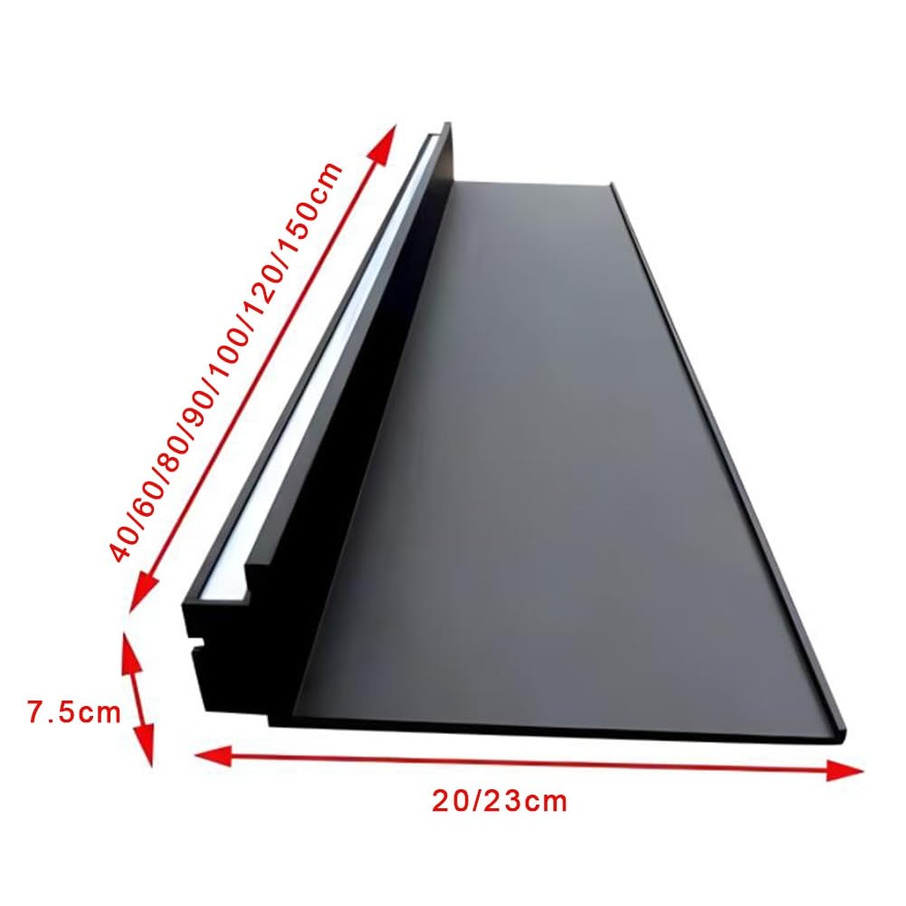 Estantes flotantes de pared con luz LED, estante de aleación de aluminio montado en la pared o estantería, estantes emisores de luz para dormitorio, sala de estar, decoración de almacenamiento