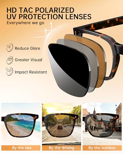 Image of STGATN Polarized Sunglasses for Men and Women, UV400 Protection Trendy Retro Sun Glasses for Driving Outdoor Hiking Fishing