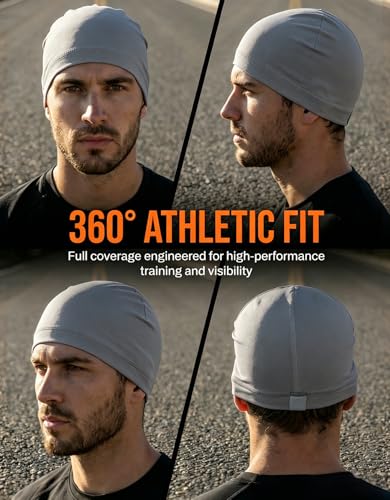 Image of Sweat Wicking Skull Caps Cooling Helmet Liner Hat Running Beanie Cycling Skullcap Sleeping Cap for Men Women
