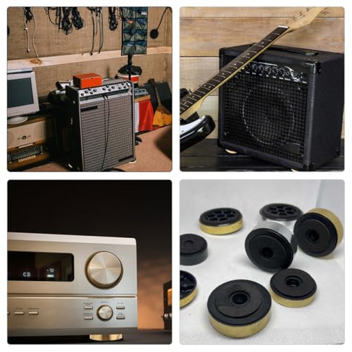 Equipos de sonido sin vibraciones usando aislamiento de plástico dorado 3