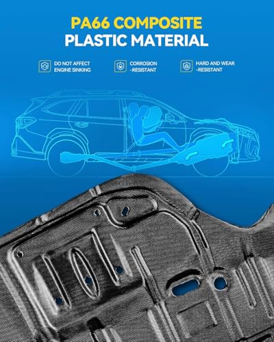 Image of PHILTOP Front Lower Engine Splash Shield Under Cover Fit for 2012-2014 Ford Focus S /SE /Titanium, 2012-2018 Focus Electric (Except 2013) Replacement for CP9Z8310A