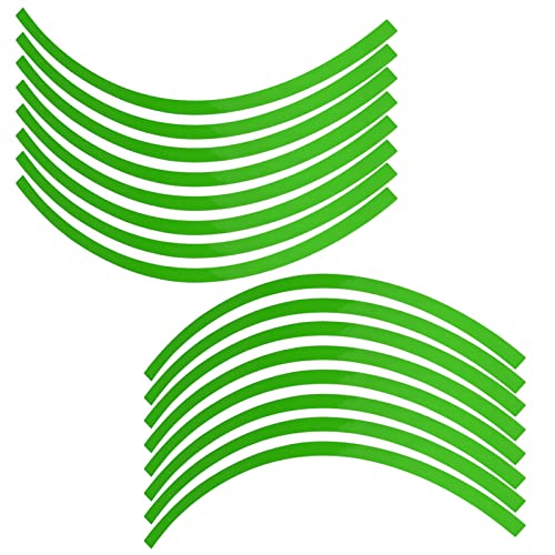 Radaufkleber Reflektierender Nadelstreifen Universal Car Motorcelcel Decal Tape Decoration Film(Grün)