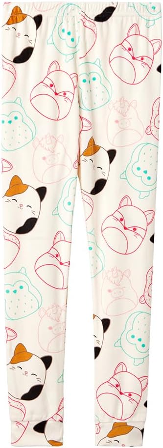 Squishmallows Girls’ 4-Piece and 2-Piece Pajama Set - Long Sleeves T-Shirt and Pajama Pants - Image 8