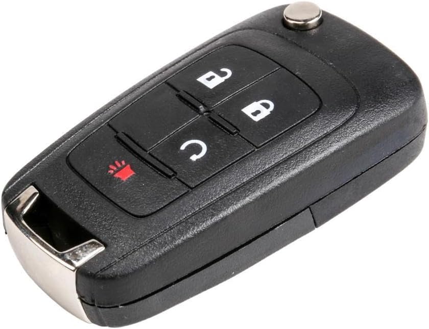 GM Genuine Parts 20873620 Folding Style Door and Ignition Key with Keyless Entry Transmitter and Bowtie Logo