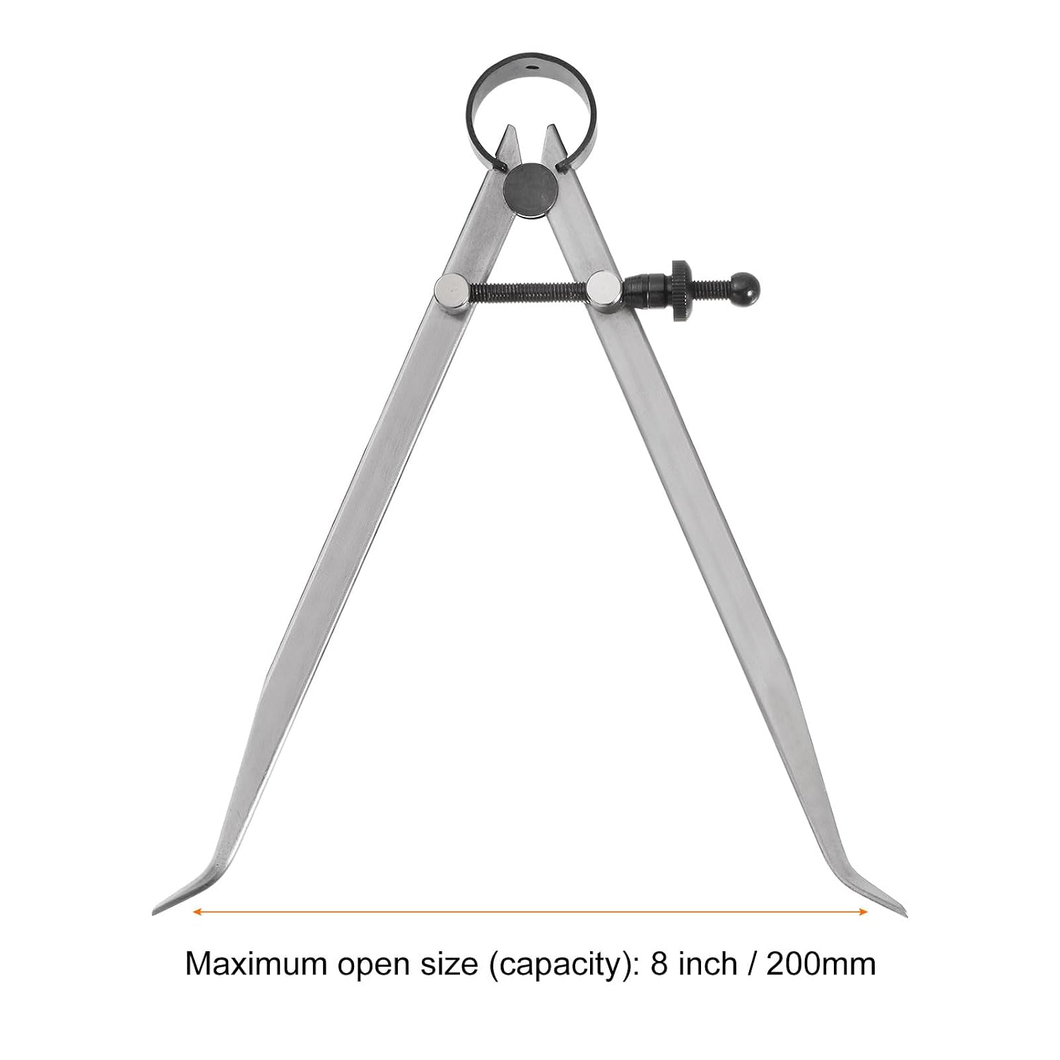 HARFINGTON Spring Joint Caliper 8 inch / 200mm Adjustable Spring Inside Caliper with Solid Nut for Wood Turning Lathe Work