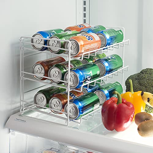Home Basics Can Rack Organizer Food Storage Canned Food Soda Can Dispenser For Cabinet Or Refrigerator White #TOP5