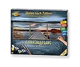 Öl auf Leinwand Effekt : Die fein vorgedruckte Leinwand hat eine spür- und sichtbare Leinenstruktur. Das hebt den selbstgemalten Charakter des Bildes nach der Fertigstellung nochmals stärker hervor