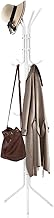 Coat Stand with 12 Hooks Coat Rack 3 Tier Freestanding Metal Hanger hat stand Multifunctional Handbag Jacket Umbrella Hanging Organiser for Homes Office Entryway Hallway White 175CM