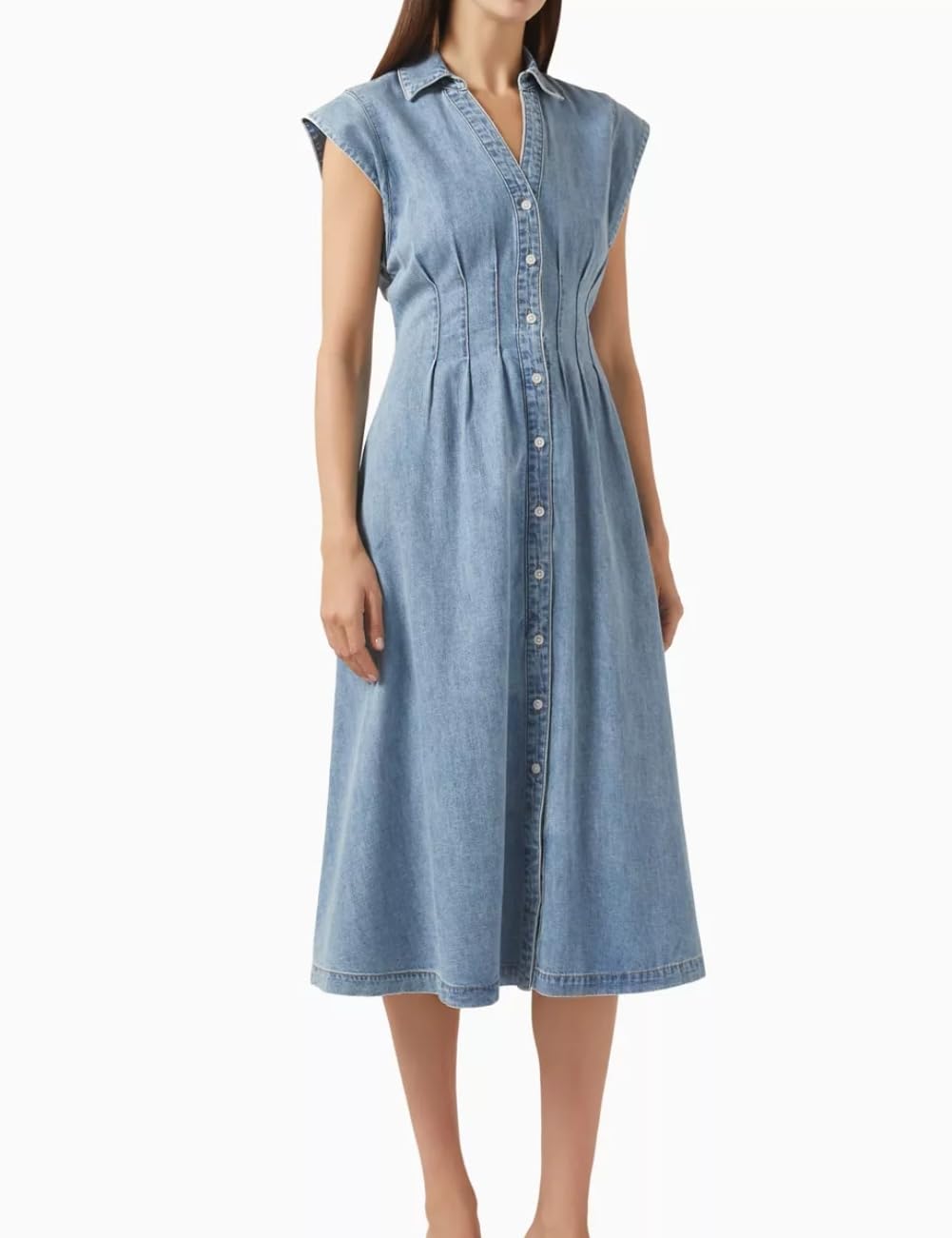Women’s Denim Shirt Dress Ezapine Lapel Neck Short Sleeve Button Down Dress www.denim.fit 7 Women’s Denim Shirt Dress Ezapine Lapel Neck Short Sleeve Button Down Dress www.denim.fit 7