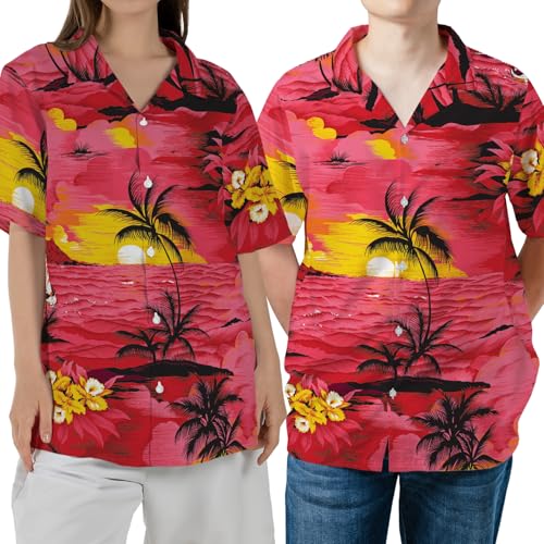 Image of Men's Hawaiian Wrinkle Free Short Sleeve Button Down Funny Tropical Floral Beach Vacation Shirt