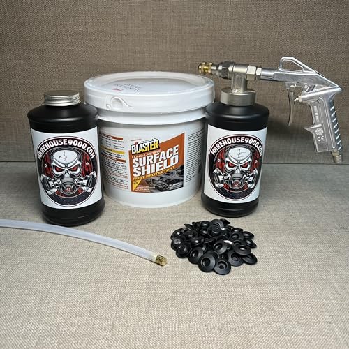 Gallon PB Blaster Surface Shield, with Pro Undercoating Spray Gun, 360* Wand, 2 Quart Bottles, and 50 Rust Plugs