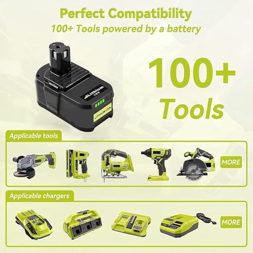 Batterie Ryobi 18V alternative V8 Replace pack de 2 P108 pour outillage