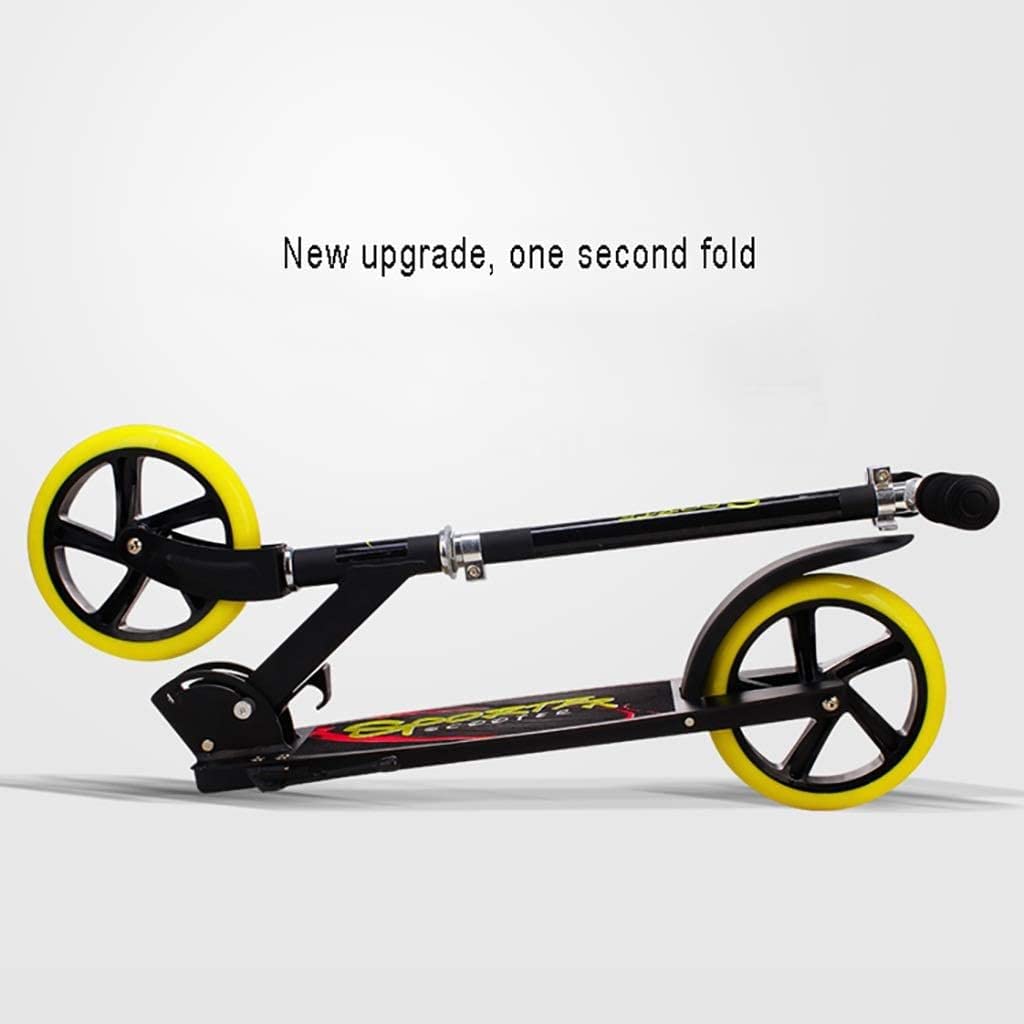 Scooters de Movilidad, Scooter de cercanías, Scooter de Moda, Scooter de Dos Ruedas Plegable para Adultos, Ruedas Grandes de 20 cm, Altura Ajustable (no eléctrico)