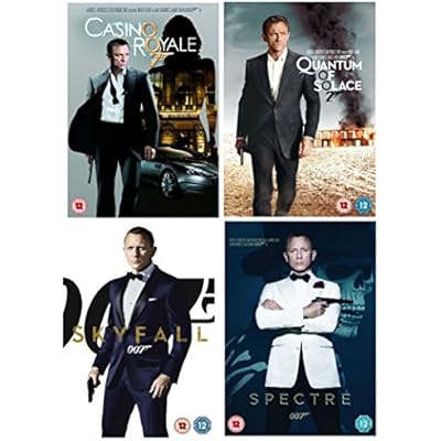 The Complete 007 - Daniel Craig James Bond DVD Movie Collection: Casino Royale / Quantum of Solace / Skyfall / Spectre