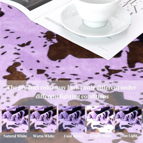 Image of Cute Small Blankets Soft Cozy Purple Blanket Lightweight Lavender Throw Blanket Purple Decor Gifts Stuff for Women Girls Kids