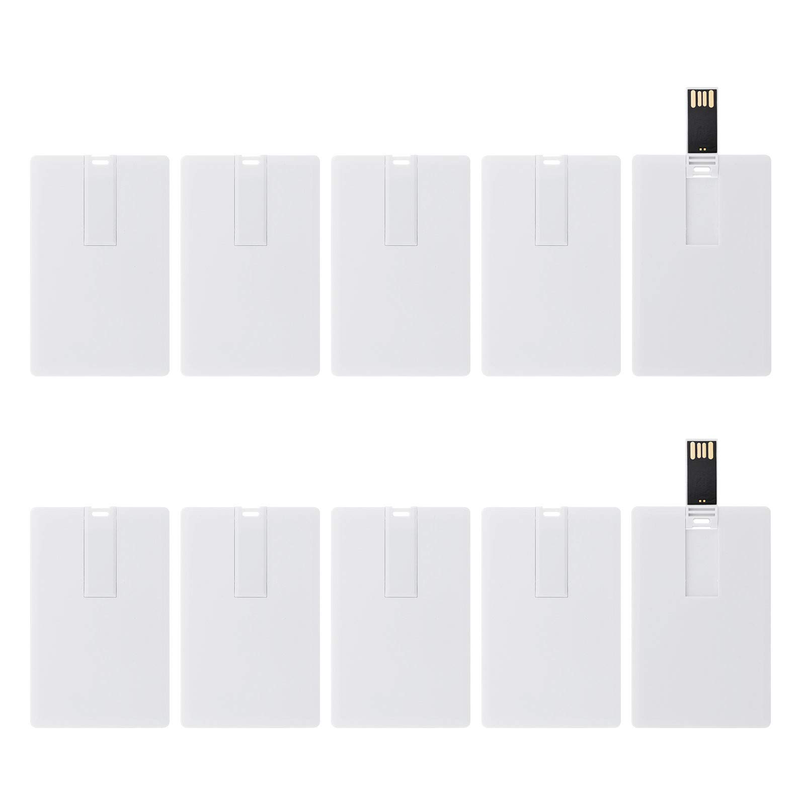 KEXIN Bulk USB Flash Drive 64G USB Business Card Credit Card Bank Card Shape Flash Drive Memory Stick Key Credit USB Drives - Bulk USB Flash Drives - 64GB 20 PCS (White Card)