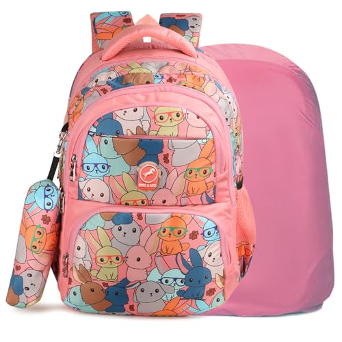 Image of Chris & Kate Premium 32 L Multi-Print School Bag for Boys Girls and Kids Spacious Interiors Casual Backpack Perfect for School, College, Everyday Use Includes Free Stationery Pouch and Rain Dust Cover