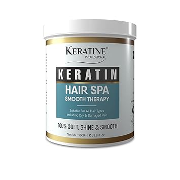 KERATINE PROFESSIONAL PREMIUM KERATIN HAIR SPA SMOOTH THERAPY | 100% Soft, Shine & Hair Repair | Infused with Brazilian Nut and Keratin | Treatment Protein Hair Spa - Conditioning for Dry Damaged Hair