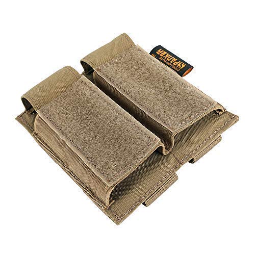 Excellent Elite Spanker Tactical Open Top Double/Triple Pistol Mag Pouch For Glock M1911 92F Magazines 40Mm Grenade(Coyote Brown) #TOP2