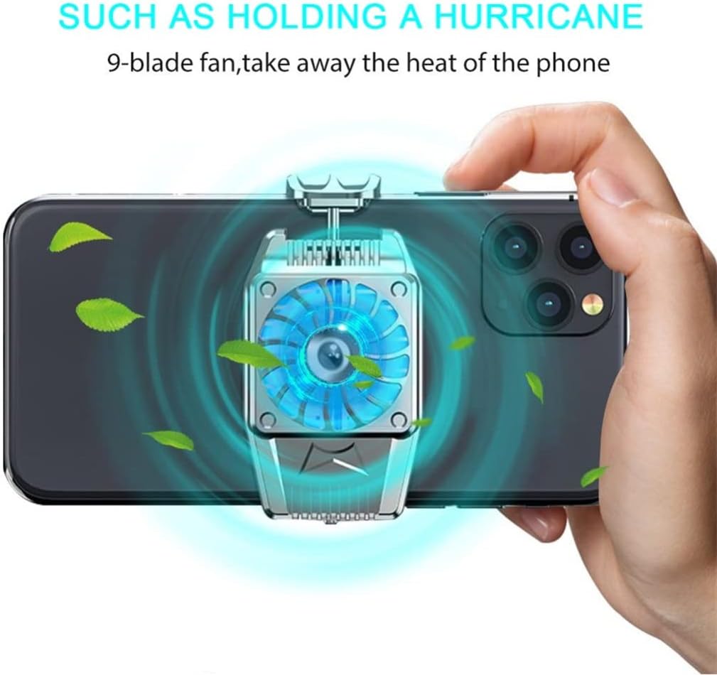 Universal Mini Mobile Phone Cooling Fan Radiator Turbo Game Cooler Cell Phone Cool Heat Sink(E)