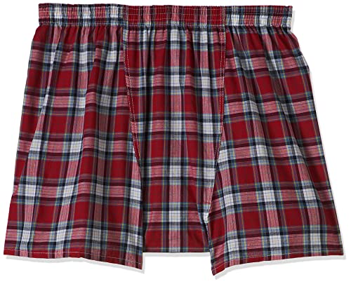 Fruit of the Loom Men`s 3-Pack Assorted Tartan Plaid Boxers, FTL-590, S2