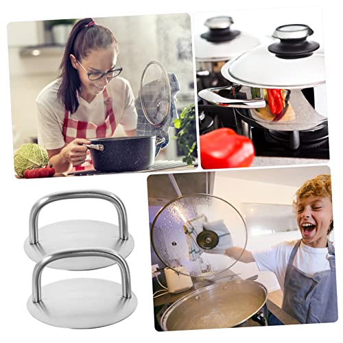 Luxshiny 4 Pcs Tampa Da Panela Botões De Tampa De Vidro Tampas De Frigideira Botões De Tampa De Pane
