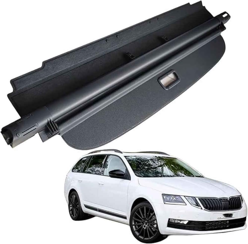 DdaiXQ Retractable Car Rear Trunk Parcel Shelf for Skoda Octavia Travel Edition 2016-2019, Rear Boot Cargo Cover Curtain Shield Privacy Panel Roller Blind Shelves