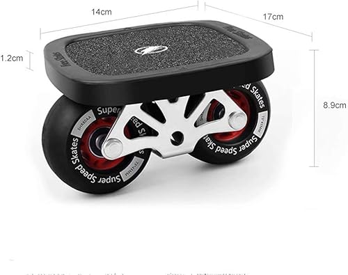 Miniatura 7 de Patines freeline, Patín de deriva, pedal de madera de bambú, ruedas de PU de 2.835 in x 1.693 in, rodamiento silencioso anticaída, tablero de deriva