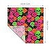 PKWKTKY Neon Rose Skull Glow in The Dark Fashion Silk Head Scarfs for Women and Men, Bandana Hair Wrap Headscarf Lightweight Neck Scarves 22 x 22 Inch
