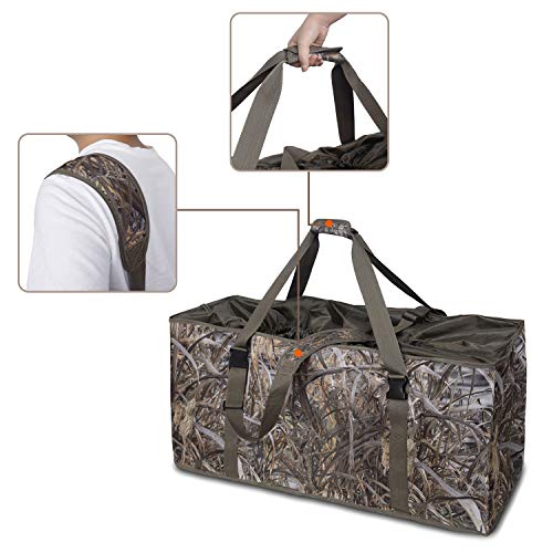 Mydays 12 Slot Duck Decoy Bag, Slotted Decoy Bags, Hunting Gear, Duck Hunting Bag With Waterfowl Hunting Blind Camouflage Printing (Camo1, L) #TOP6