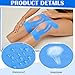 Anglechic 50 Pcs Precut Kinesiology Tape for Knees Pain Relief Elastic Waterproof Athletic Knee Tape for Support Stability Sports(Blue)