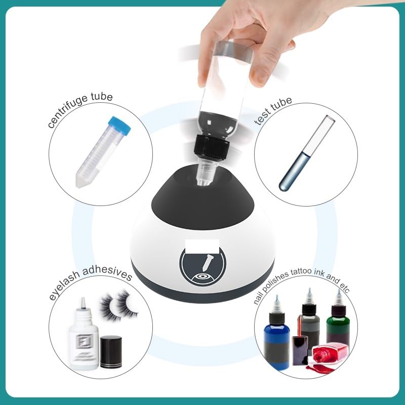 Homogenizer, Mini Mixer Laboratory Tattoo Pigment Nail Polish Liquid Ink Mixer Shaker Lab 50ml 2000rpm VM-200