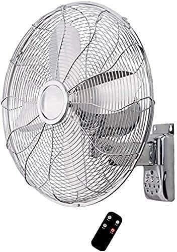 Miniatura 1 de Livronic Ventilador oscilante de pared para montaje en pared, ventilador eléctrico retro montado en la pared, control remoto, ventilador de metal