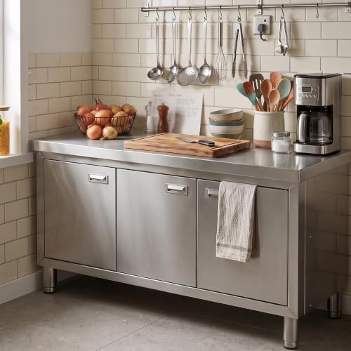 47-Inch Three-Door Cabinet Table