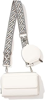 Cell Phone Crossbody Lanyard with Zipper Pouch PU Leather Crossbody Phone Bags Purses with Strap Wallet