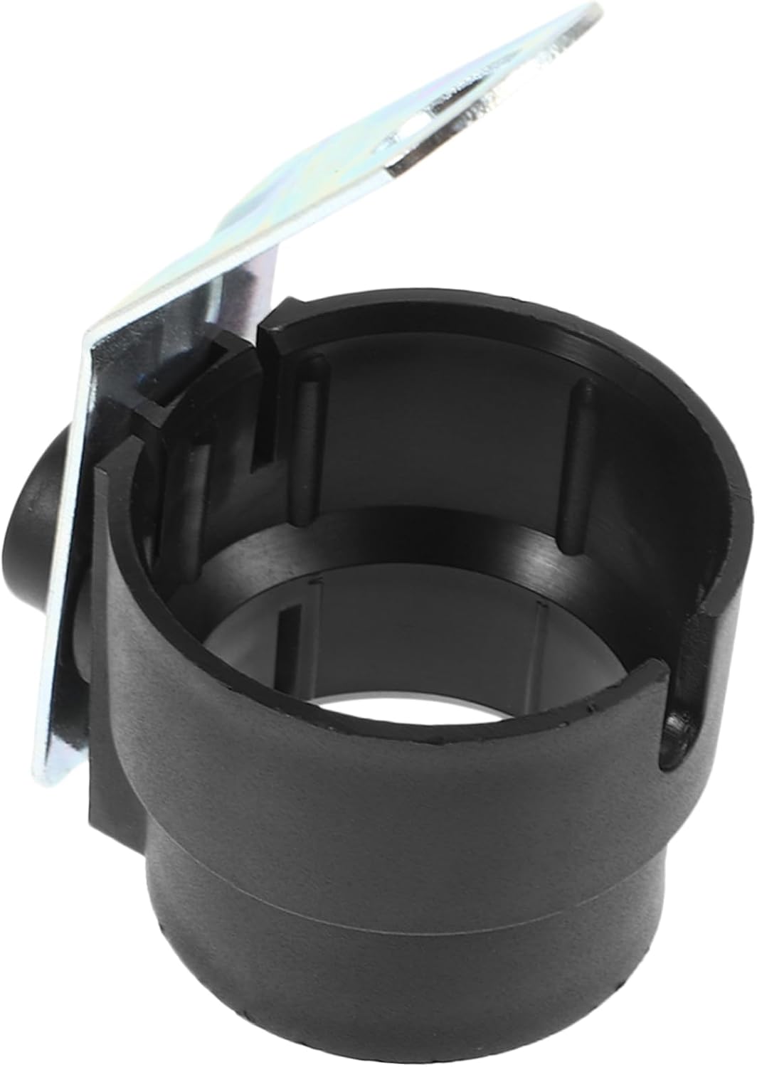 Trailer Plug Holder for Trailer Connector, Black Plastic and Iron Mount