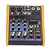 4-kanaals Audiomixer, Draagbare Geluidskaartkaart Desktopsysteem Stereo DJ Ruisonderdrukking Draadloze USB-aansluitingsmixer