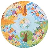 Jouet de puzzle en bois : l'ensemble de jouets de puzzle en bois a une finition soignée et des couleurs vives qui peuvent attirer l'attention des enfants.