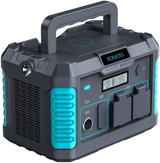 ROMOSS RS1500 Portable Power Station with handle and various ports
